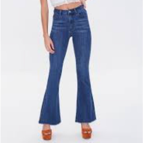 Forever 21 Premium Split-Leg Flare Jeans - Picture 1 of 6